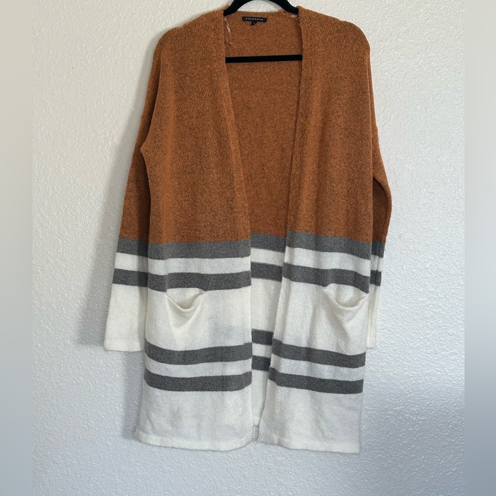 Staccato Cozy Knit Striped Cardigan size S